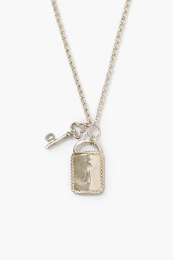 Chan Luu Mini Padlock Necklace Silver