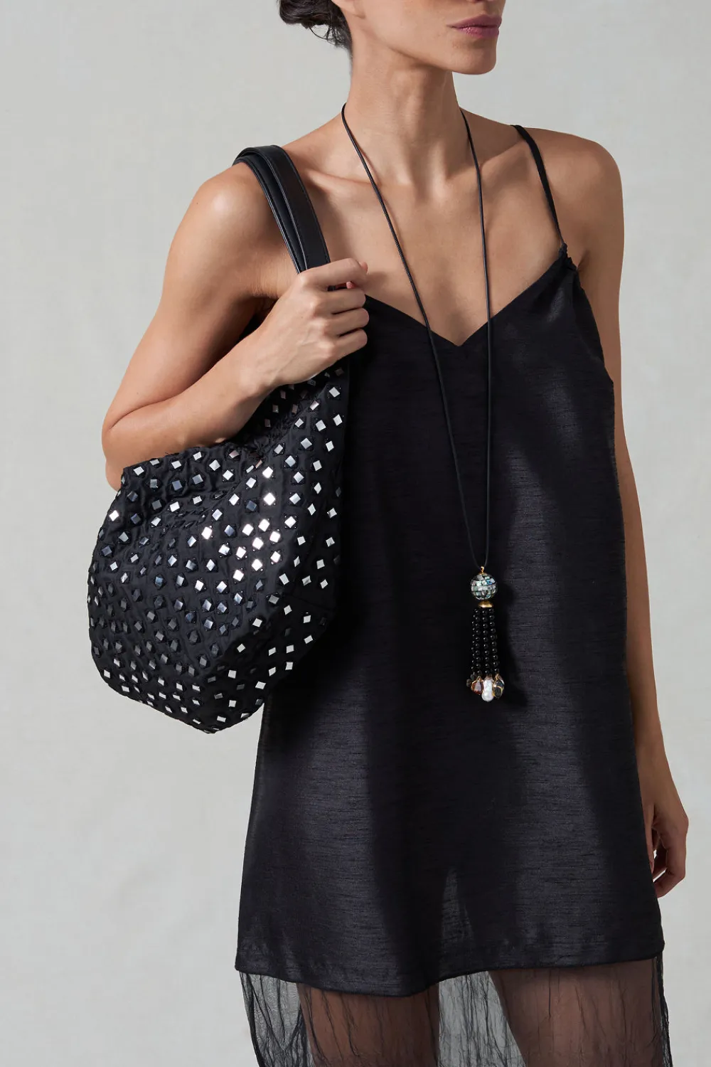 Chan Luu Mirror Lantern Bag Black