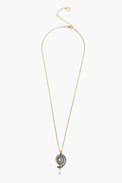 Chan Luu Nautilus Pendant Necklace Black MOP