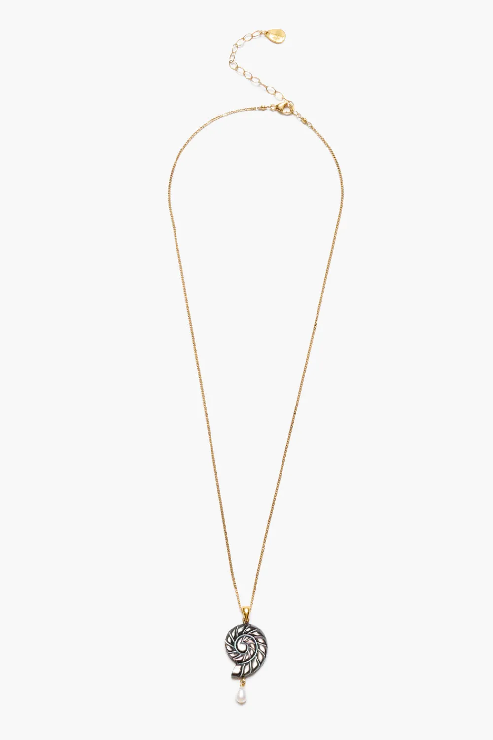 Chan Luu Nautilus Pendant Necklace Black MOP