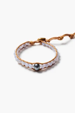 Chan Luu Nile Single Wrap Bracelet Blue Lace Agate