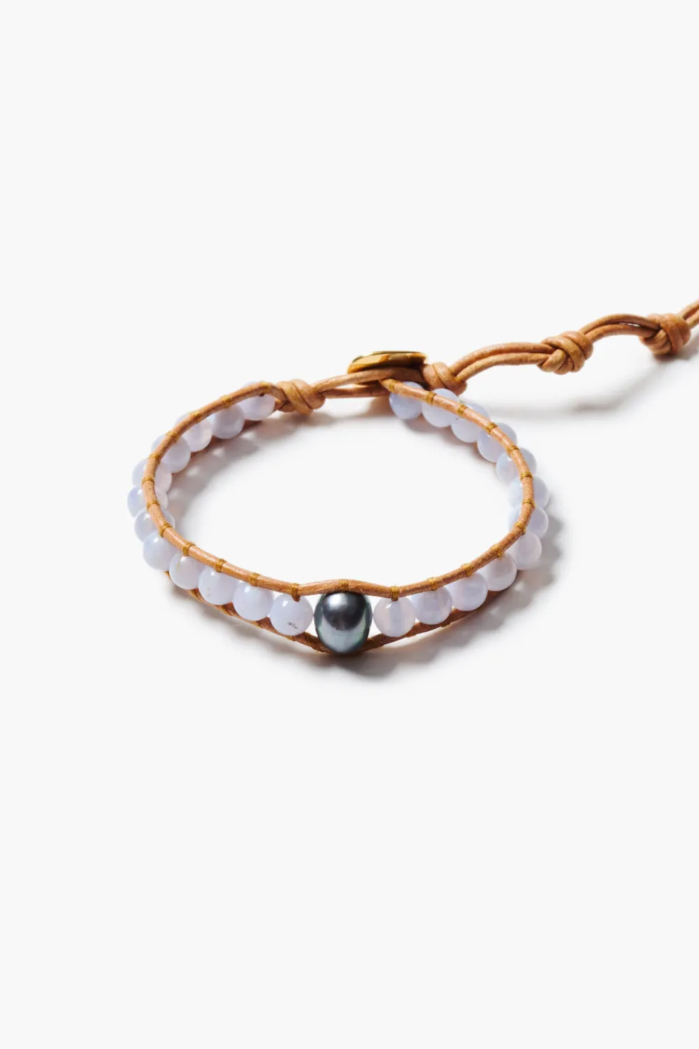 Chan Luu Nile Single Wrap Bracelet Blue Lace Agate