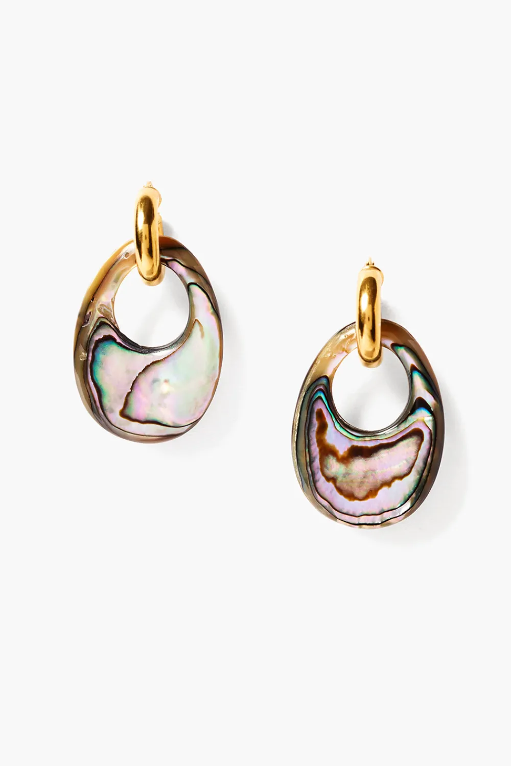 Chan Luu Nora Hoop Earrings Abalone