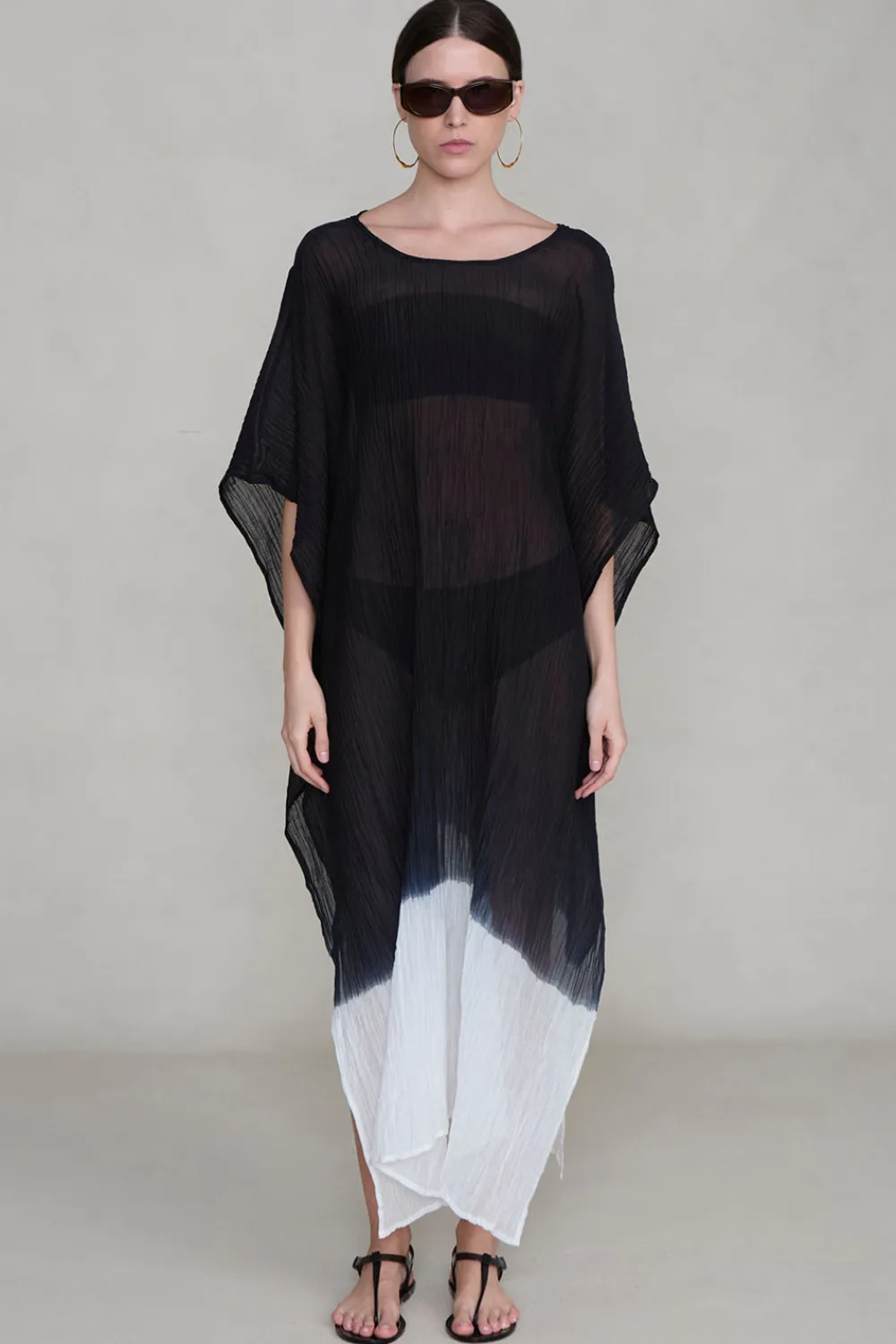 Chan Luu Obre Crinke Caftan Back