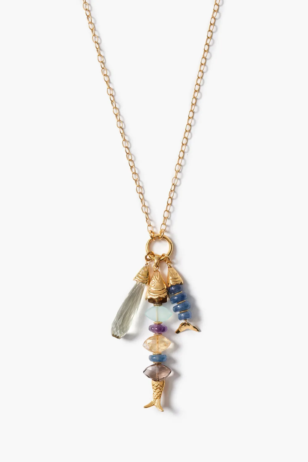 Chan Luu Orris Charm Necklace Multi