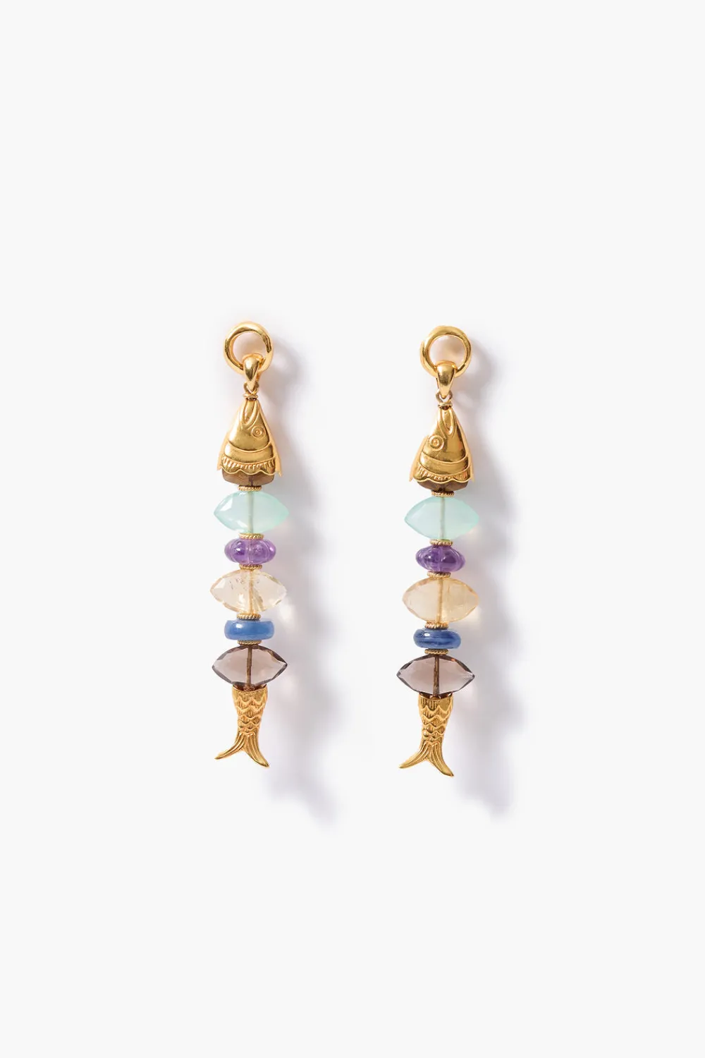 Chan Luu Orris Earrings Multi