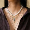 Chan Luu Orris Necklace White Pearl Mix