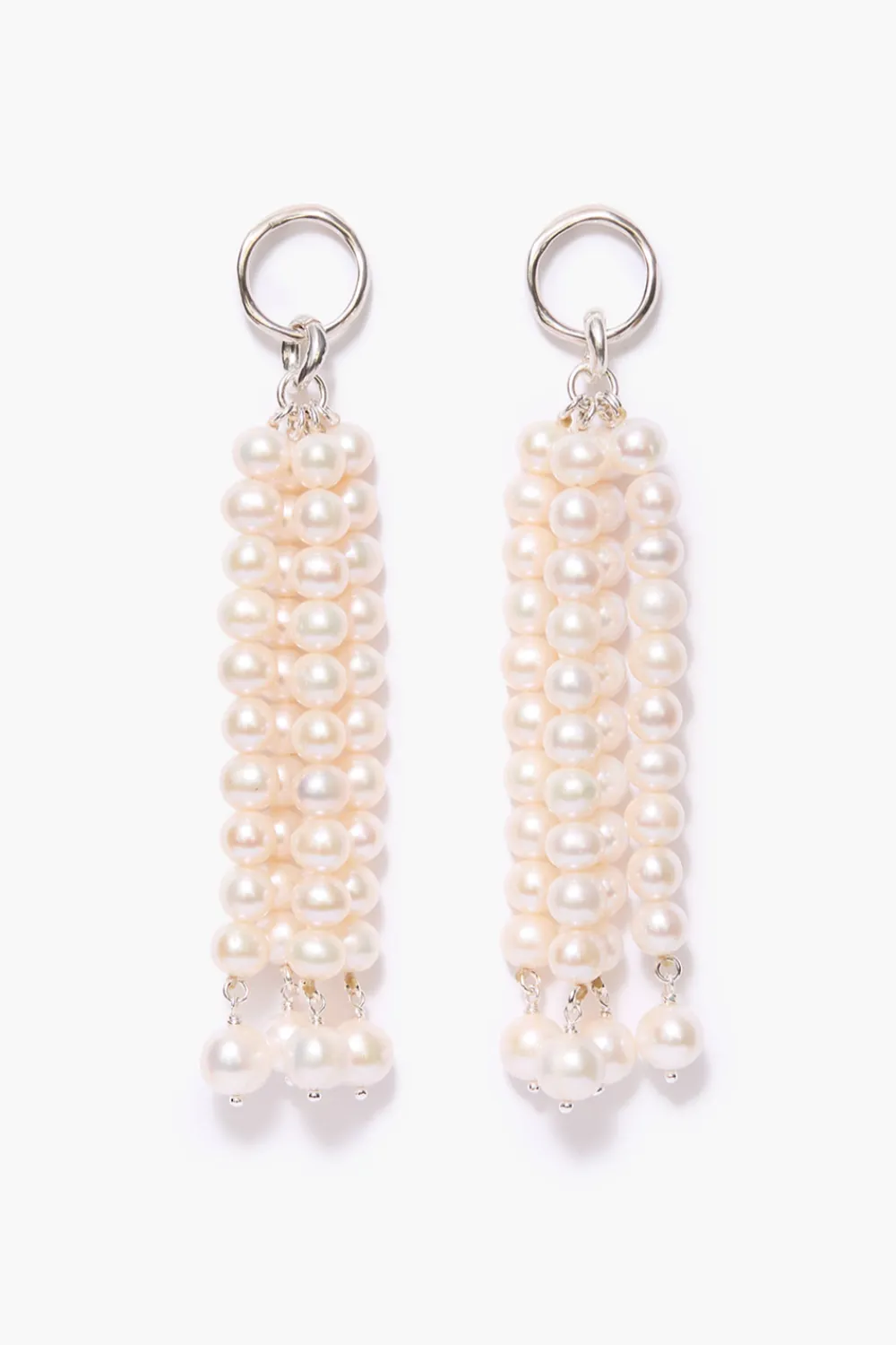Chan Luu Pampille Earrings White Pearl