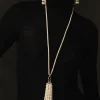 Chan Luu Pampille Necklace White Pearl