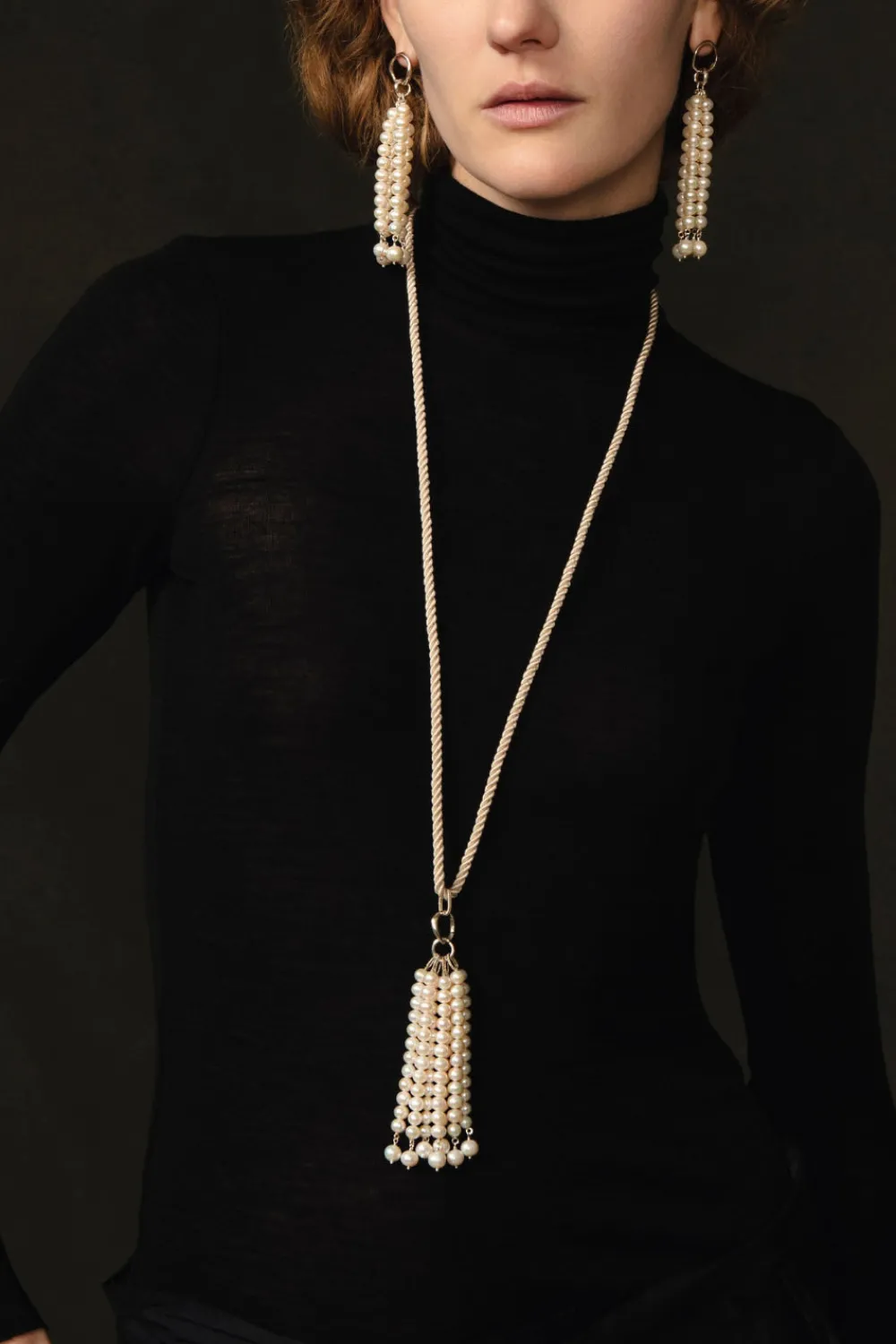 Chan Luu Pampille Necklace White Pearl