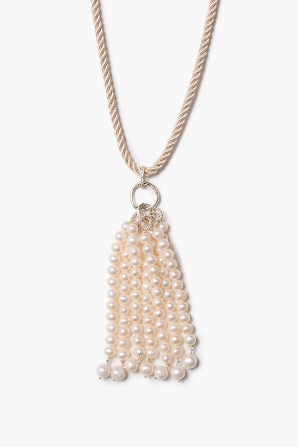 Chan Luu Pampille Necklace White Pearl