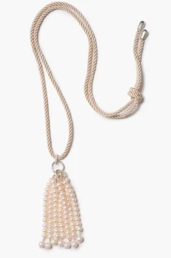 Chan Luu Pampille Necklace White Pearl