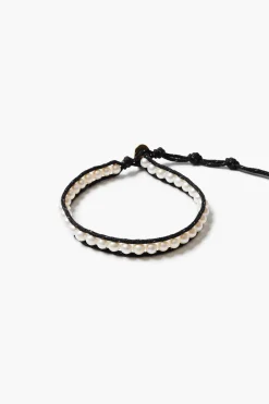 Chan Luu Paracord Wrap Anklet White Pearl