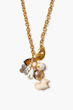 Chan Luu Peacock Charm Necklace Multi