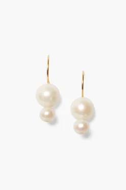 Chan Luu Phoebe Drop Earrings White Pearl