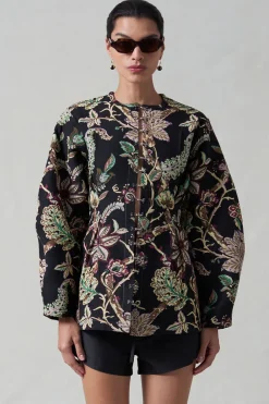 Chan Luu Pinch Wait Cardigan Back Jacquard