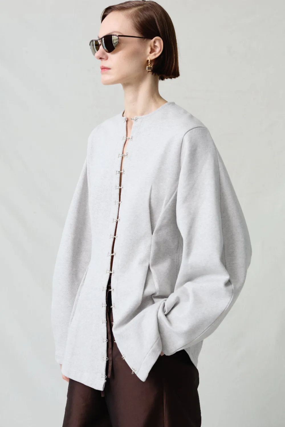 Chan Luu Pinch Wait Cardigan Heather Grey
