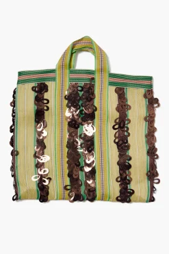 Chan Luu Recycled Market Bag Bronze Stripe