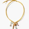 Chan Luu Romy Leather Charm Necklace Yellow