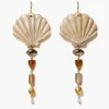 Chan Luu Scallop Drop Earrings Natural Mix
