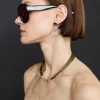 Chan Luu Scallop Earrings Clear Quartz