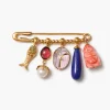 Chan Luu Scarab Brooch Multi