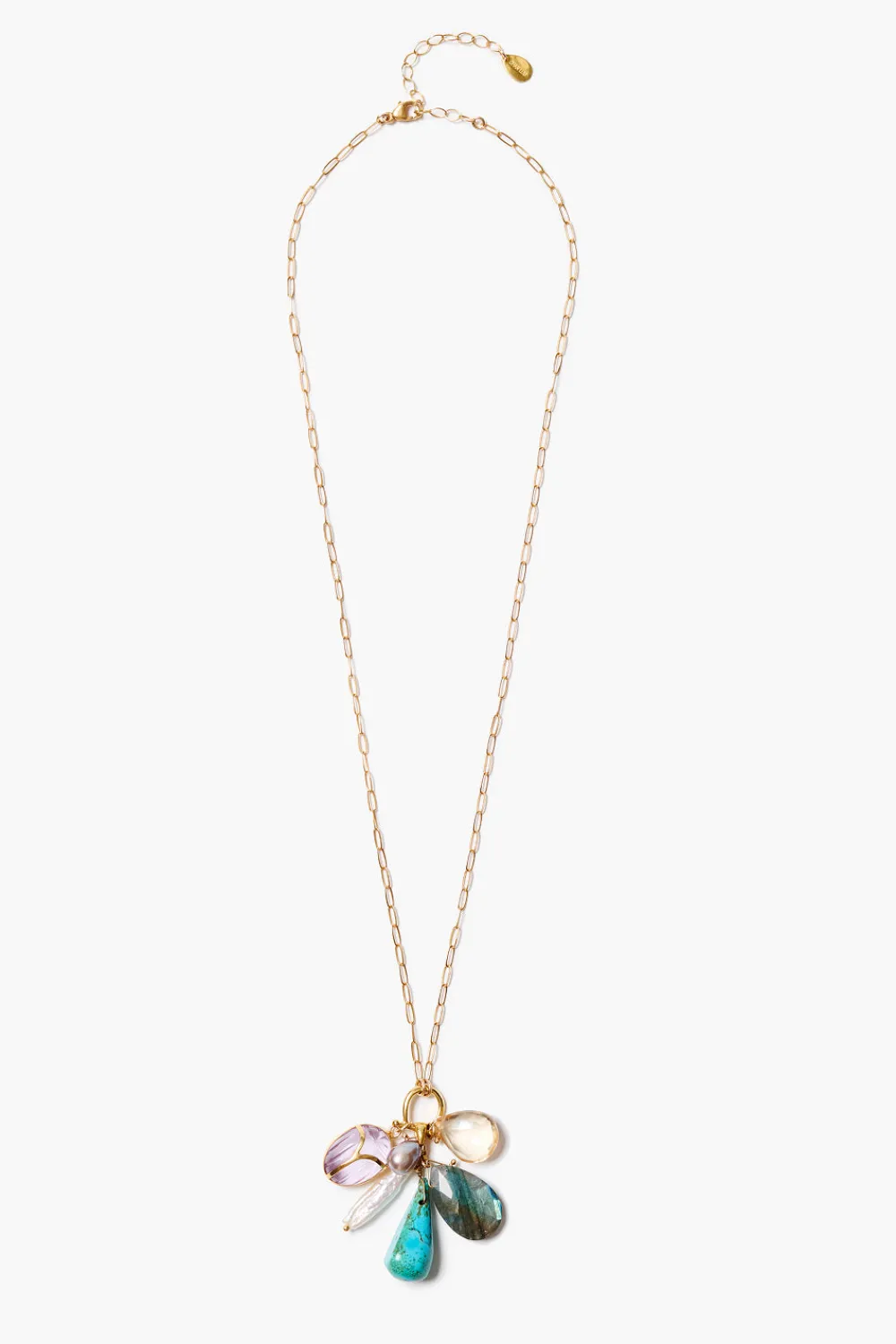 Chan Luu Scarab Charm Necklace Multi