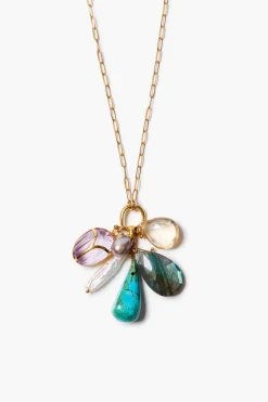 Chan Luu Scarab Charm Necklace Multi