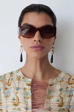 Chan Luu Scarab Earrings Multi