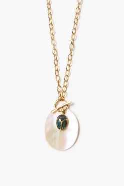 Chan Luu Scarab Toggle Necklace White MOP