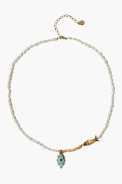 Chan Luu Sedna Evil Eye Necklace Pearl Mix
