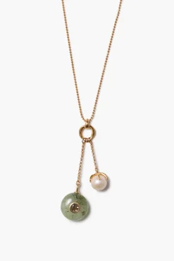 Chan Luu Seed Drop Necklace Prehnite