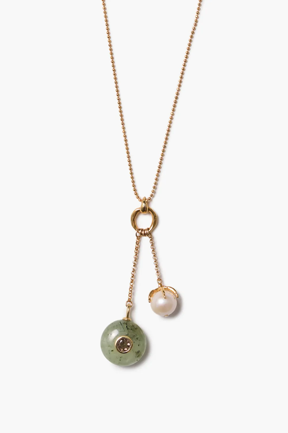 Chan Luu Seed Drop Necklace Prehnite