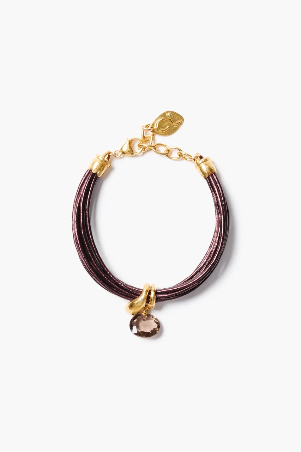 Chan Luu Serpentine Cord Bracelet Smoky Quartz