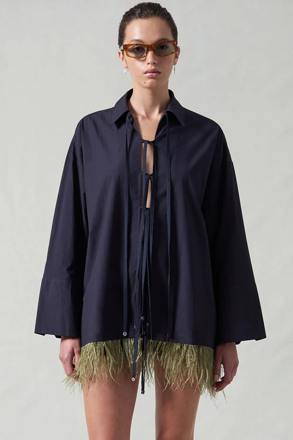 Chan Luu hoeace Feather hirt idnight Navy