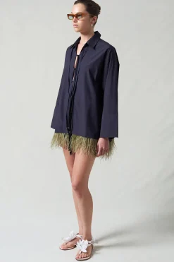 Chan Luu hoeace Feather hirt idnight Navy
