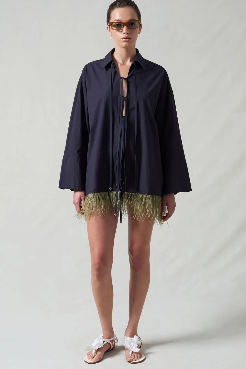 Chan Luu hoeace Feather hirt idnight Navy