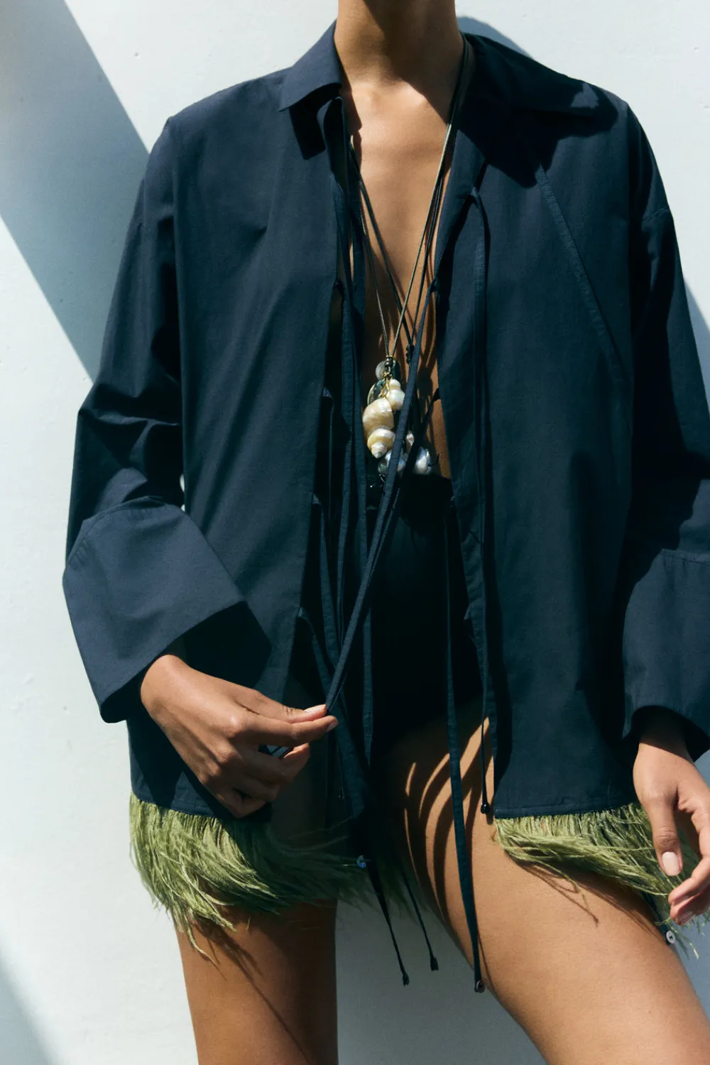 Chan Luu hoeace Feather hirt idnight Navy