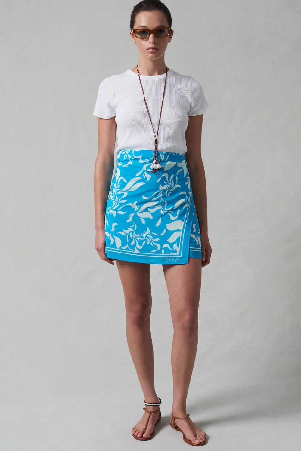 Chan Luu ik ini Wrap kirt Turquoie
