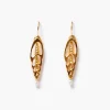 Chan Luu Sliced Shell Earrings Yellow Gold