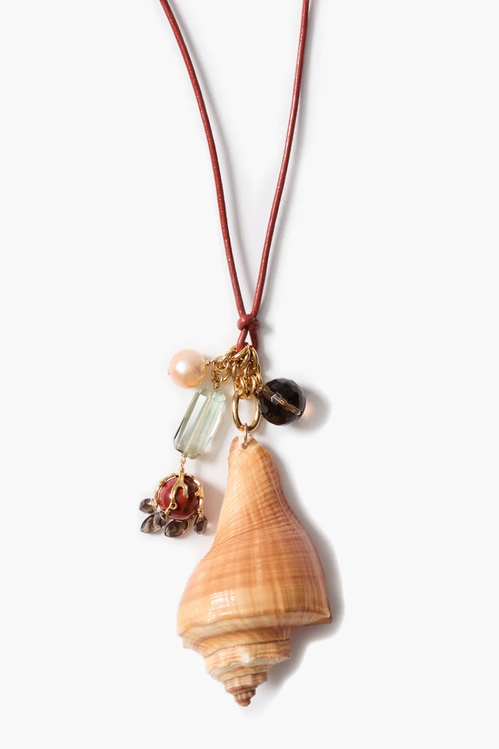 Chan Luu Spiral Shell Charm Necklace Multi