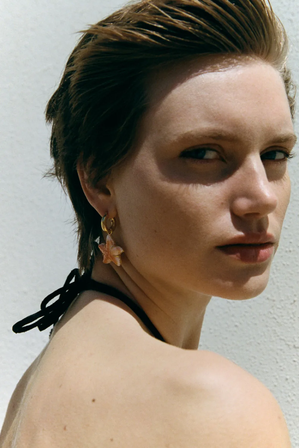 Chan Luu Starfish Hoop Earrings Orange