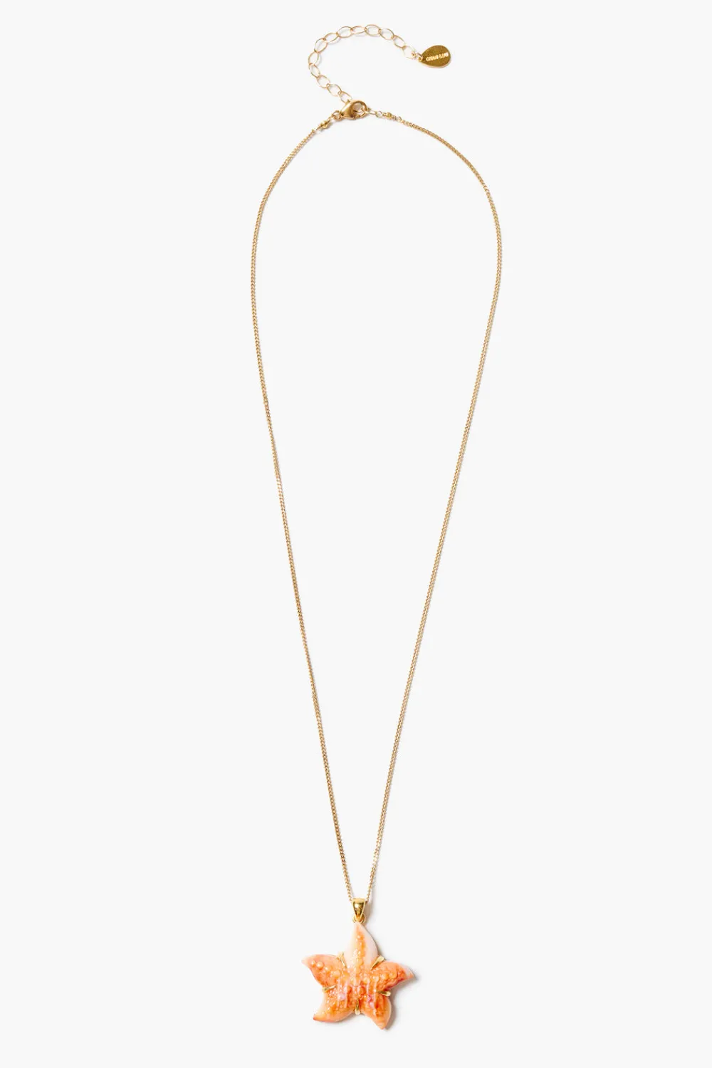 Chan Luu Starfish Pendant Necklace Orange