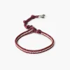 Chan Luu Sterling Silver Single Wrap Bracelet Maroon
