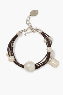 Chan Luu Strata Pearl Bracelet Silver