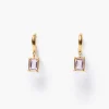 Chan Luu Tabby Hoop Earrings Amethyst