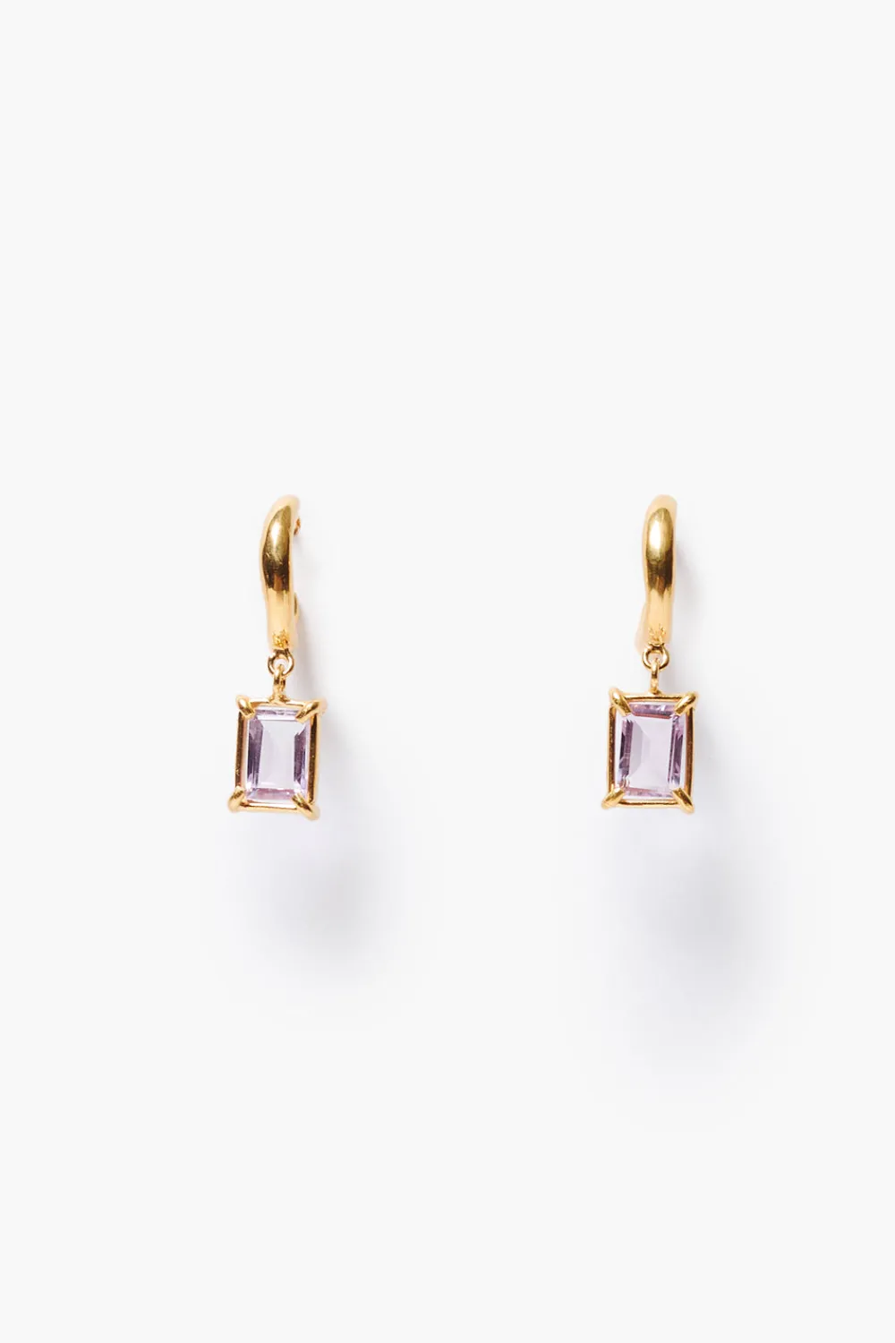 Chan Luu Tabby Hoop Earrings Amethyst