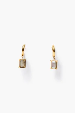 Chan Luu Tabby Hoop Earrings Labradorite