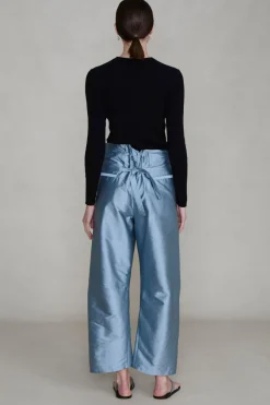 Chan Luu Techno Taffeta Barre Pant Bath Bue