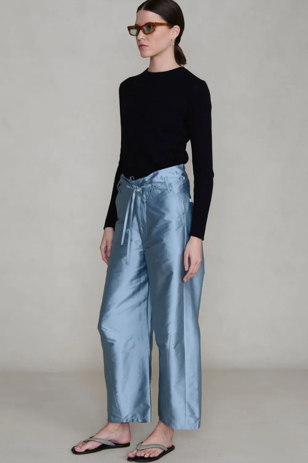 Chan Luu Techno Taffeta Barre Pant Bath Bue